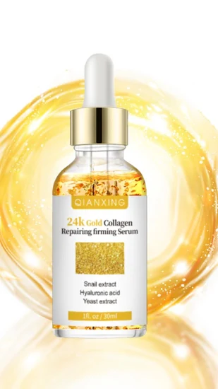 Produttore Skin Care Siero viso rassodante al collagene in oro 24K per Beauty Lady